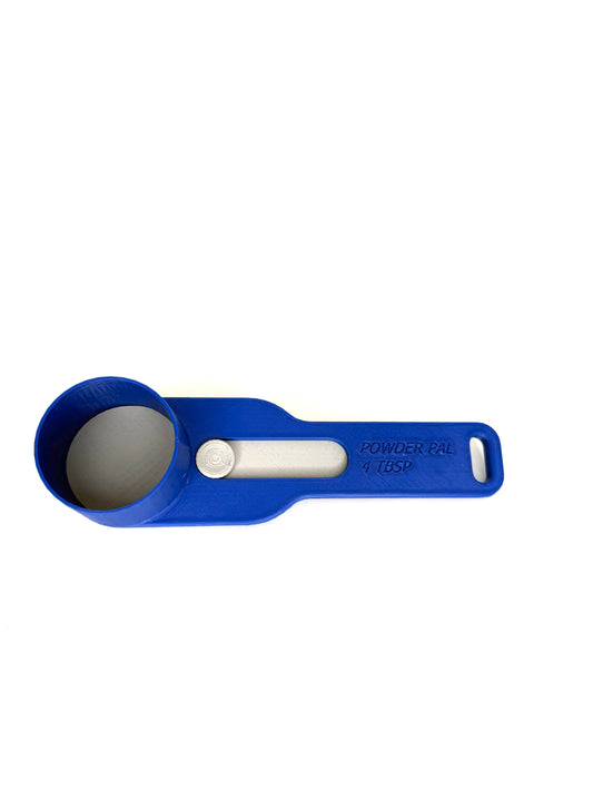 Mess-free powder scoop for easy dispensing of protein powder, flour, and more